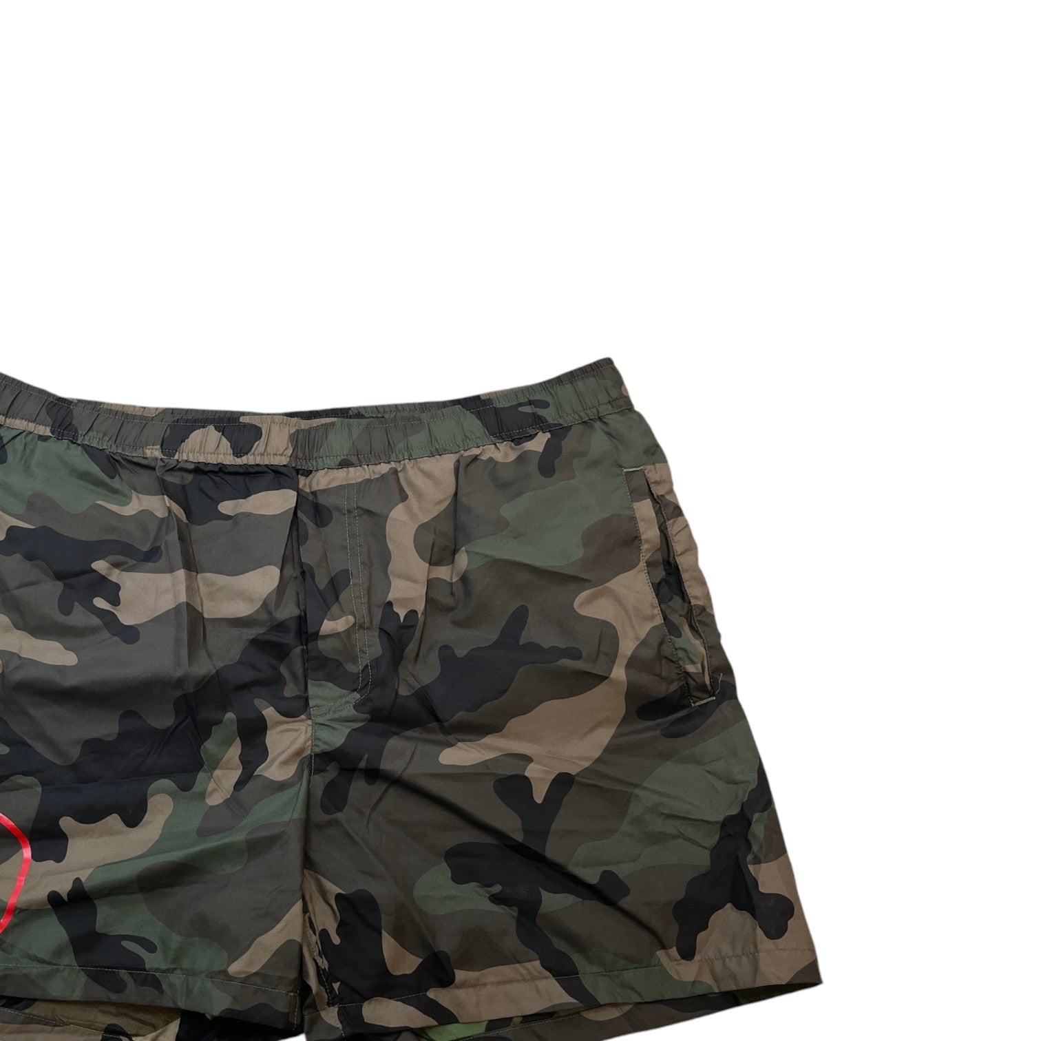 Men's Camo Logo Print Swim Shorts Green Size W34 / IT 50 - Photo 3