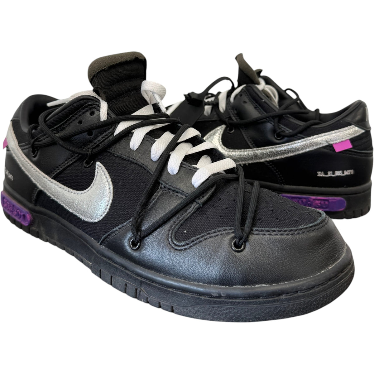 Men's Dunk Low x Nike "Lot 50" Low Trainers Black Size UK 10 / EU 44 - Photo 3