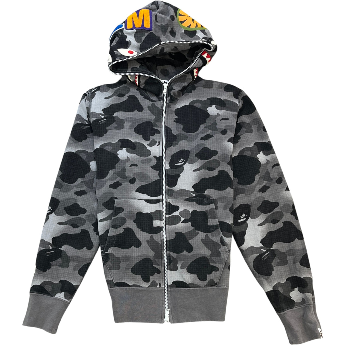 Men's Shark Hoodie Grey Size M - Photo 1