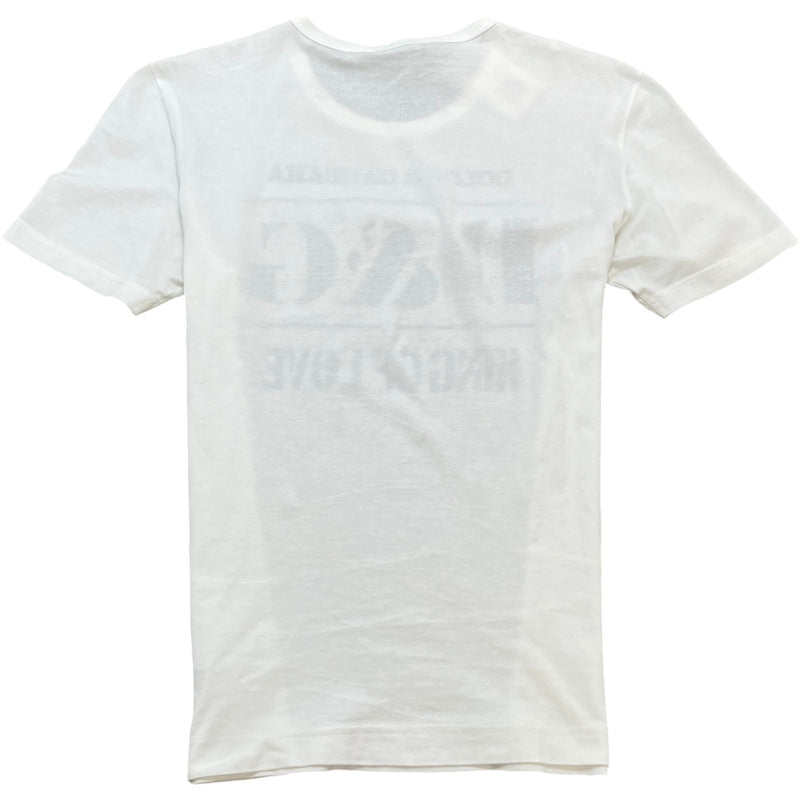 Men's King Of Love Logo T-Shirt White Size IT 44 / UK XS