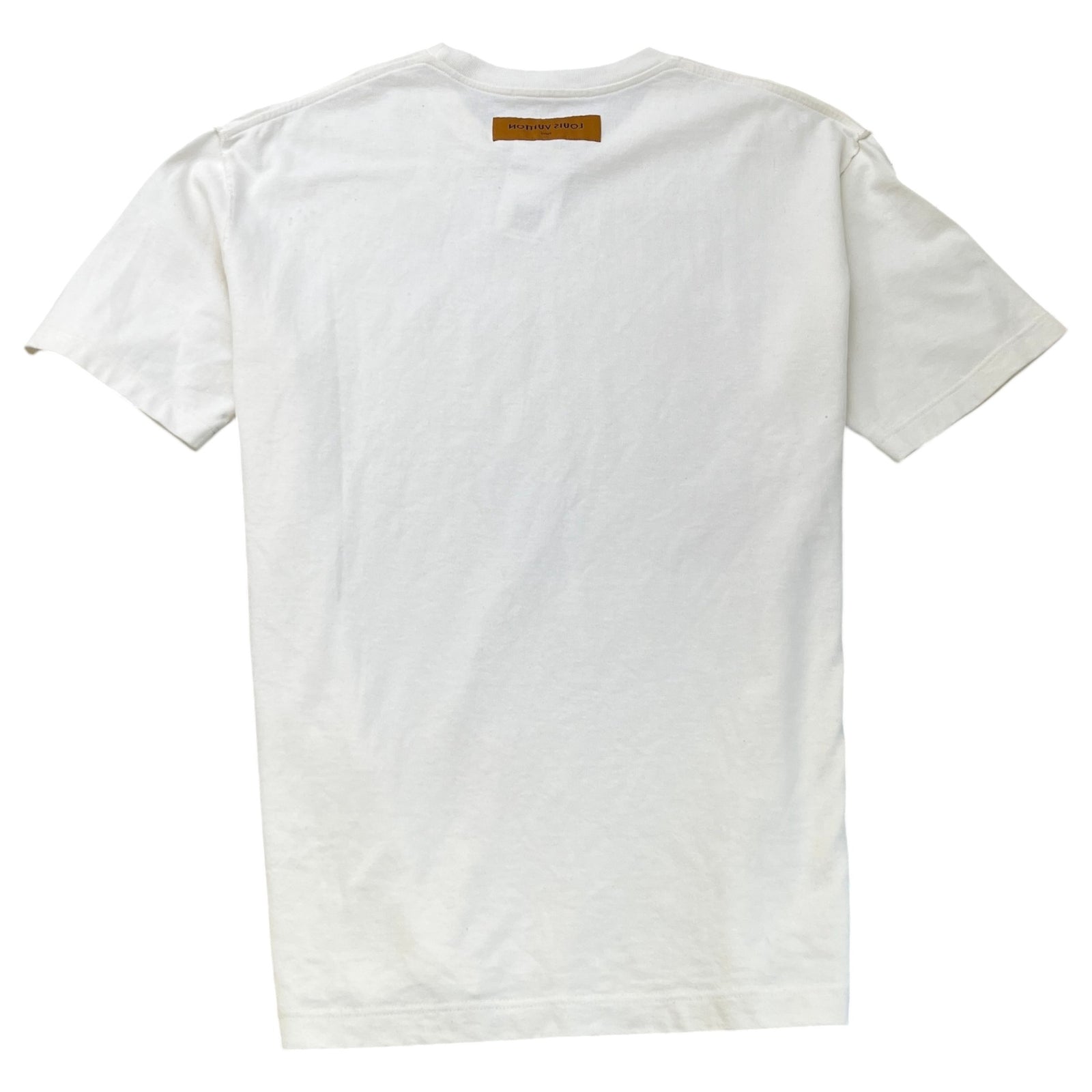 Men's Flower Tapestry Print T-Shirt White Size XXL - Photo 2