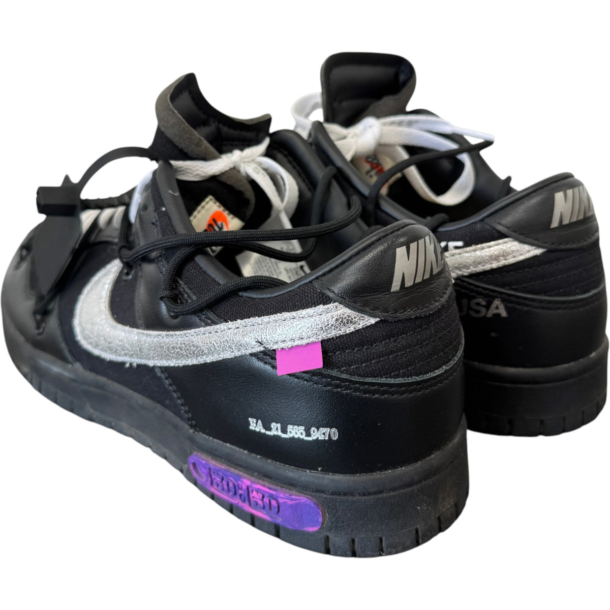 Men's Dunk Low x Nike "Lot 50" Low Trainers Black Size UK 10 / EU 44 - Photo 8