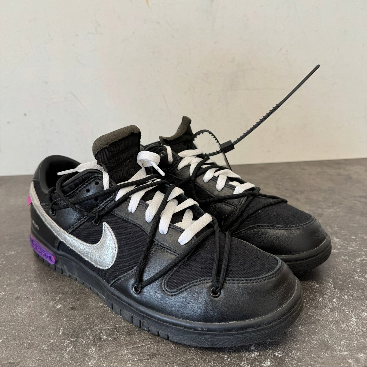 Men's Dunk Low x Nike "Lot 50" Low Trainers Black Size UK 10 / EU 44 - Photo 11