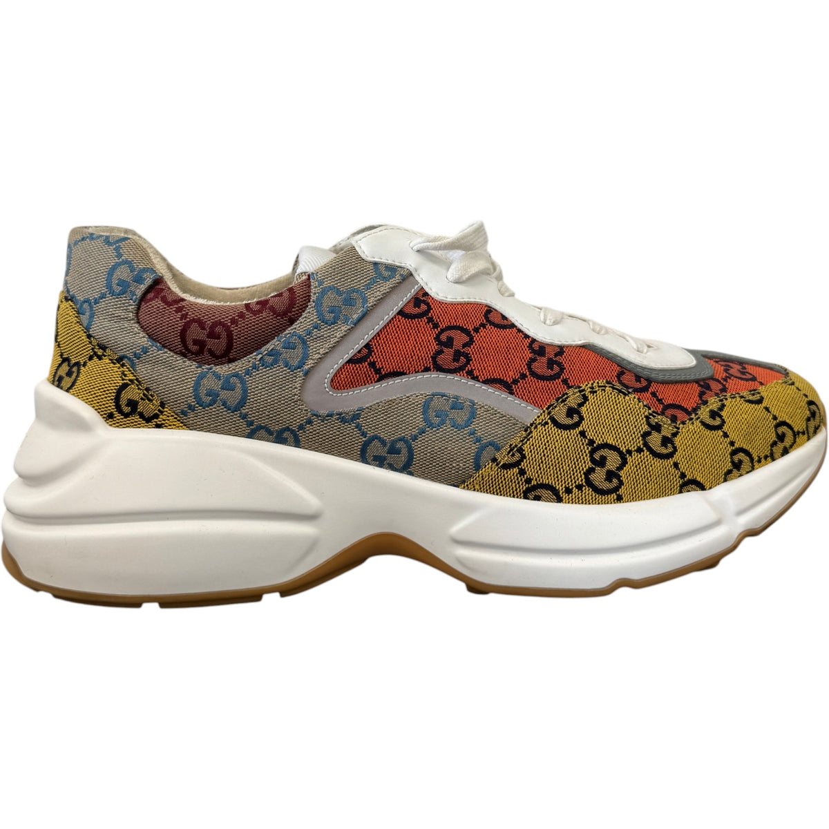 Men's GG Rhyton Low Trainers Multi-Coloured Size UK 10 / EU 44 - Photo 1