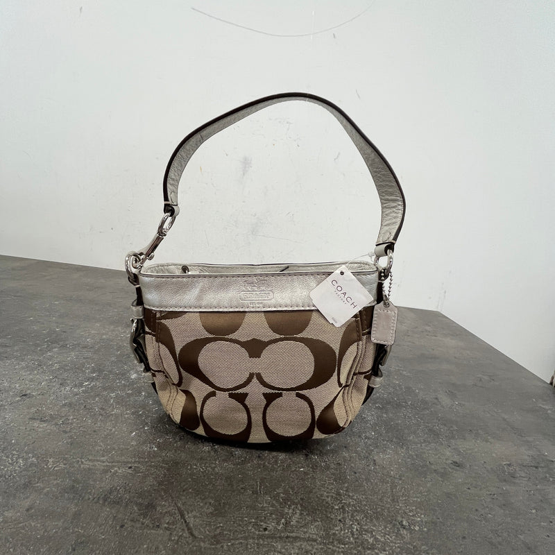 Women's Signature Mini Zoe Hobo Handbag Beige