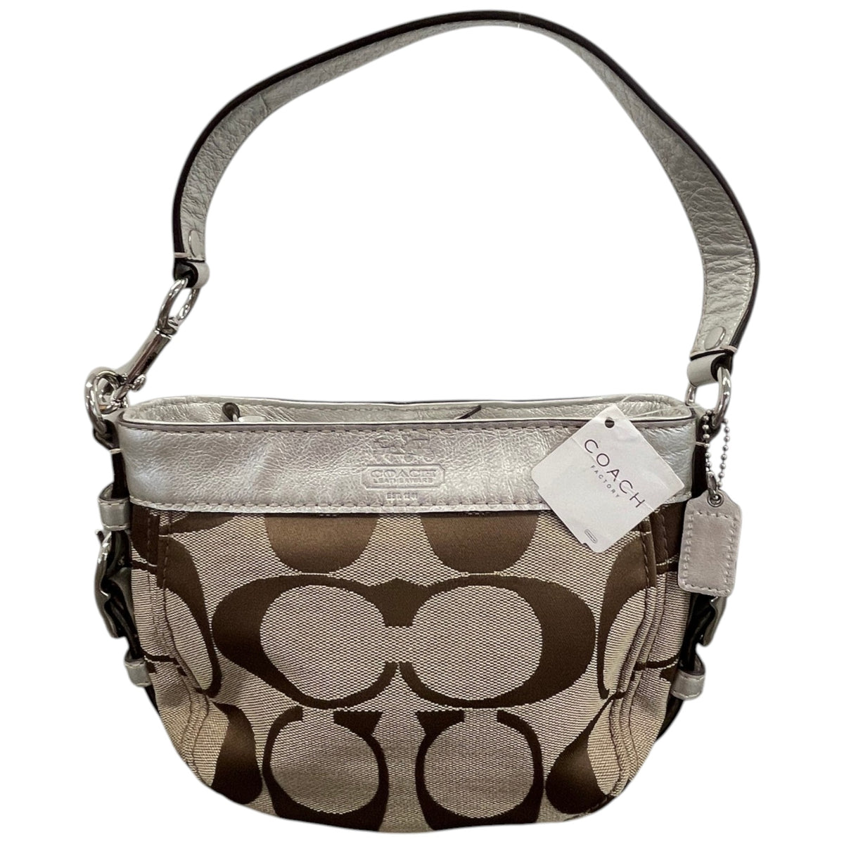 Women's Signature Mini Zoe Hobo Handbag Beige - Photo 1