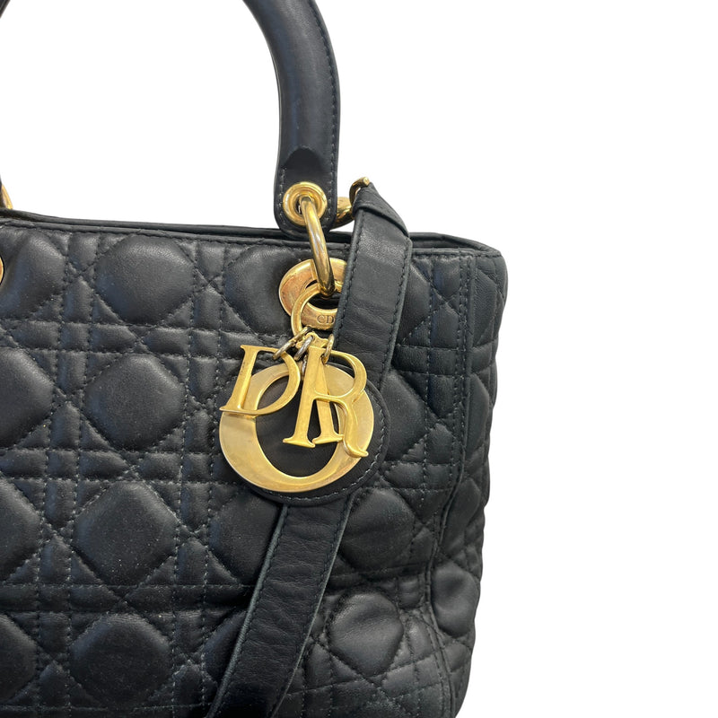 Women's Lady Dior Medium Bag Black