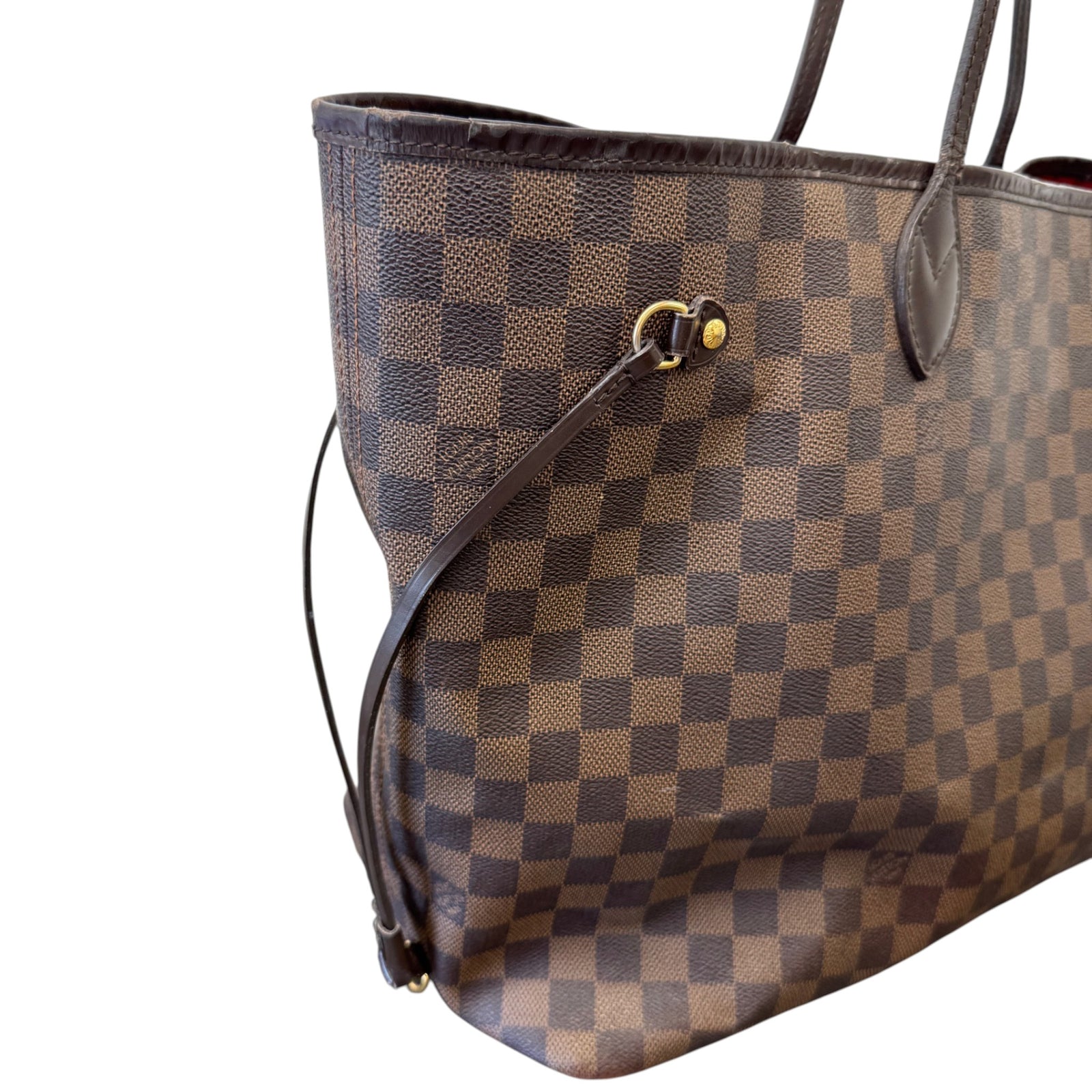 Women's Damier Ebene Neverfull Gm Tote Handbag Brown - Photo 4