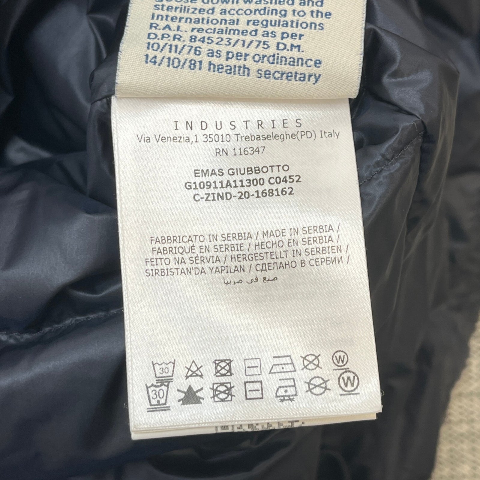 Men's Emas Down Jacket Navy Size 4 / XL - Photo 8