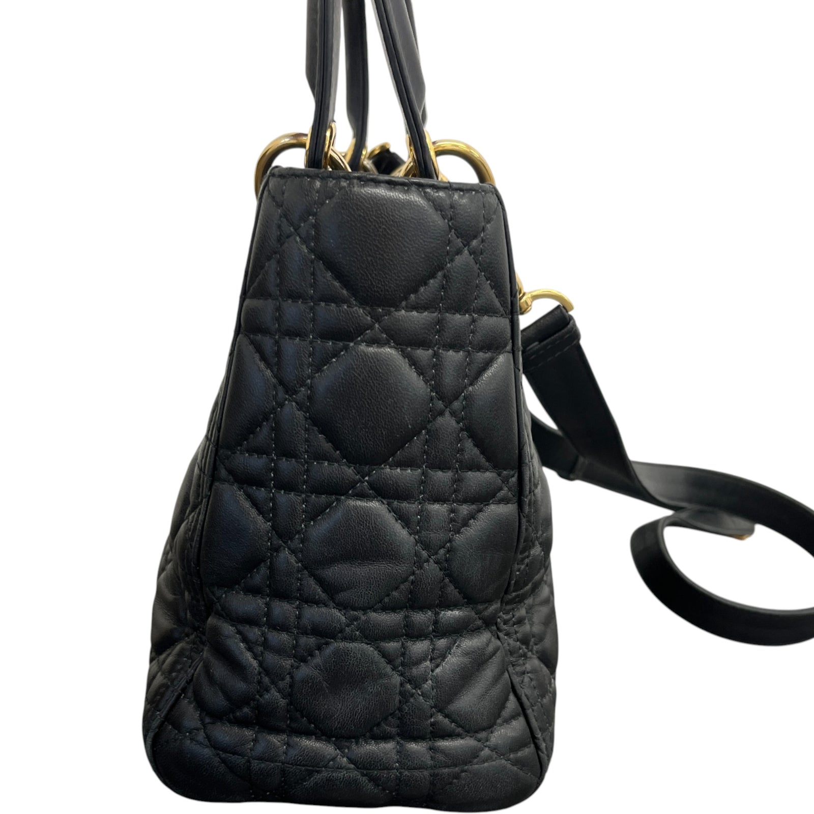 Women's Lady Dior Medium Bag Black - Photo 6