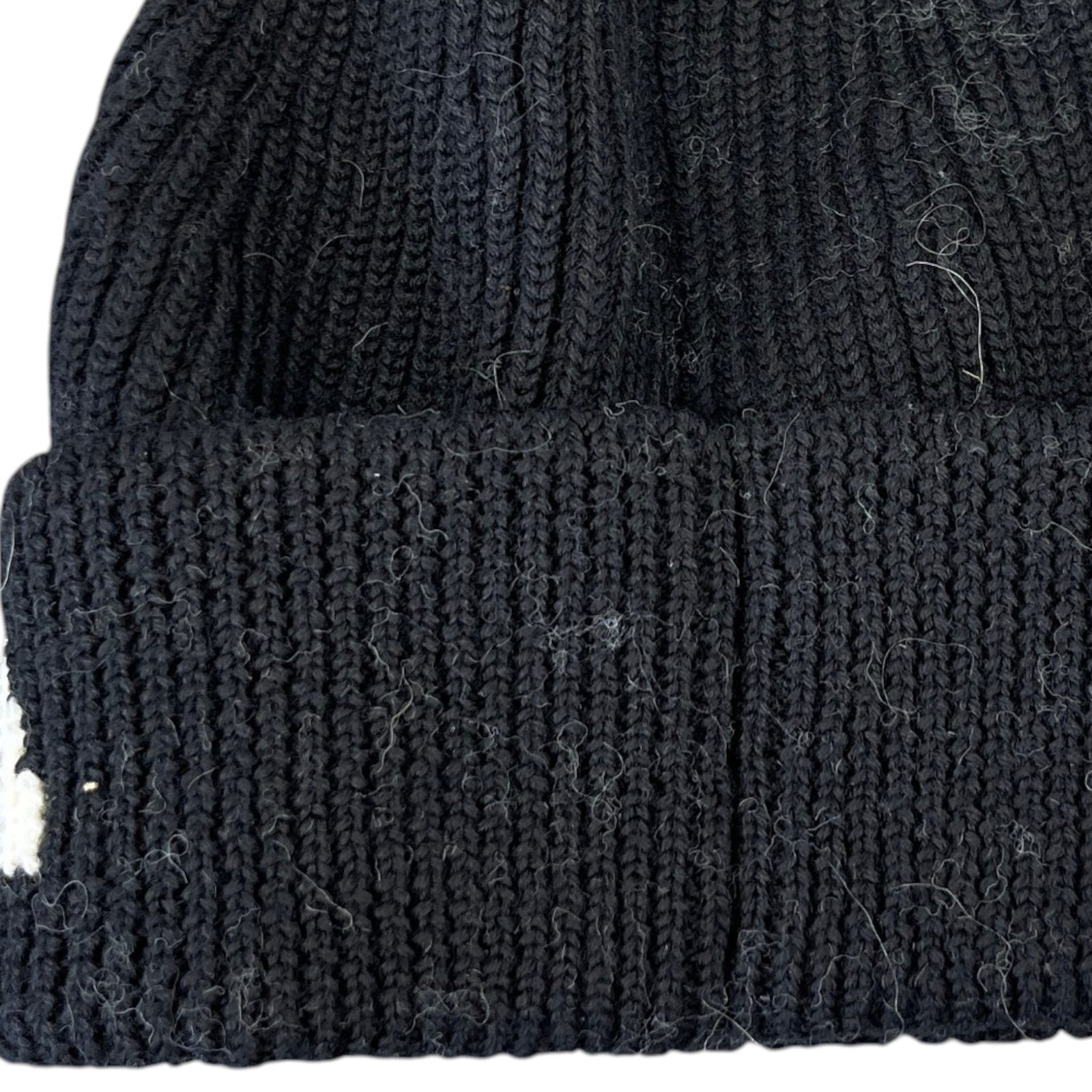 Embroidered Logo Beanie Hat Black - Photo 6
