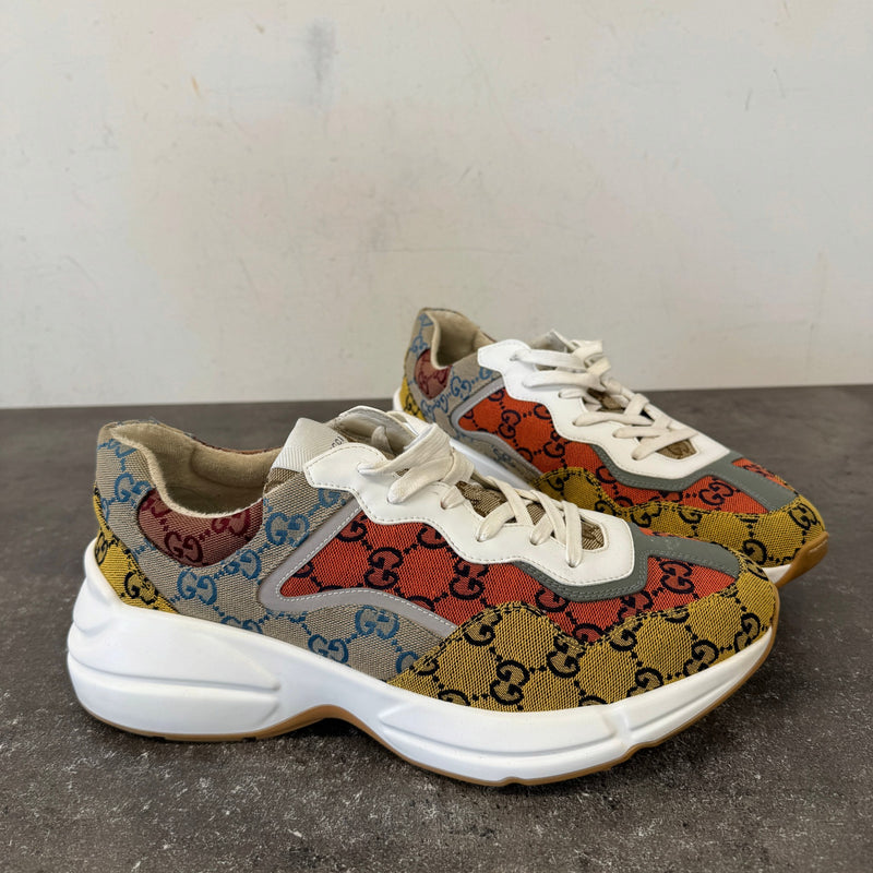 Men's GG Rhyton Low Trainers Multi-Coloured Size UK 10 / EU 44