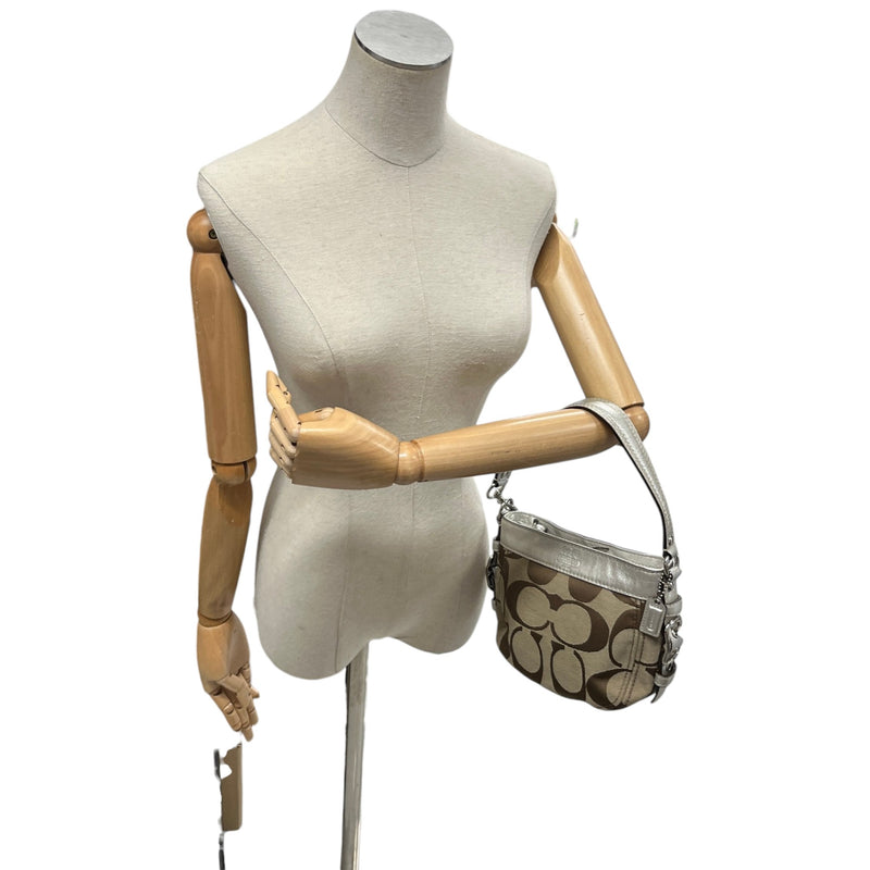 Women's Signature Mini Zoe Hobo Handbag Beige