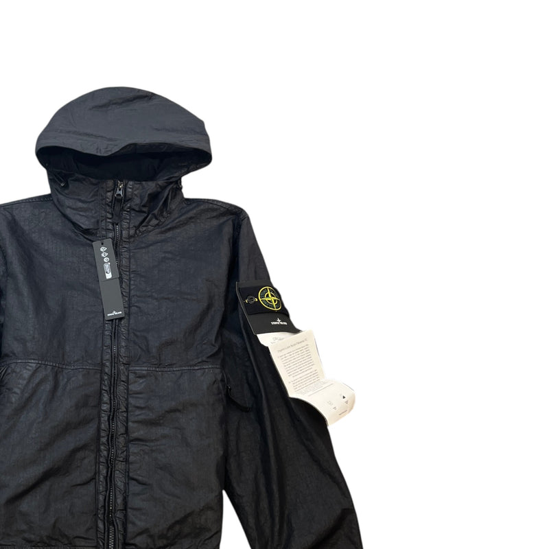 Men's Organic-Look Applicate Logo Jacket Black Size M