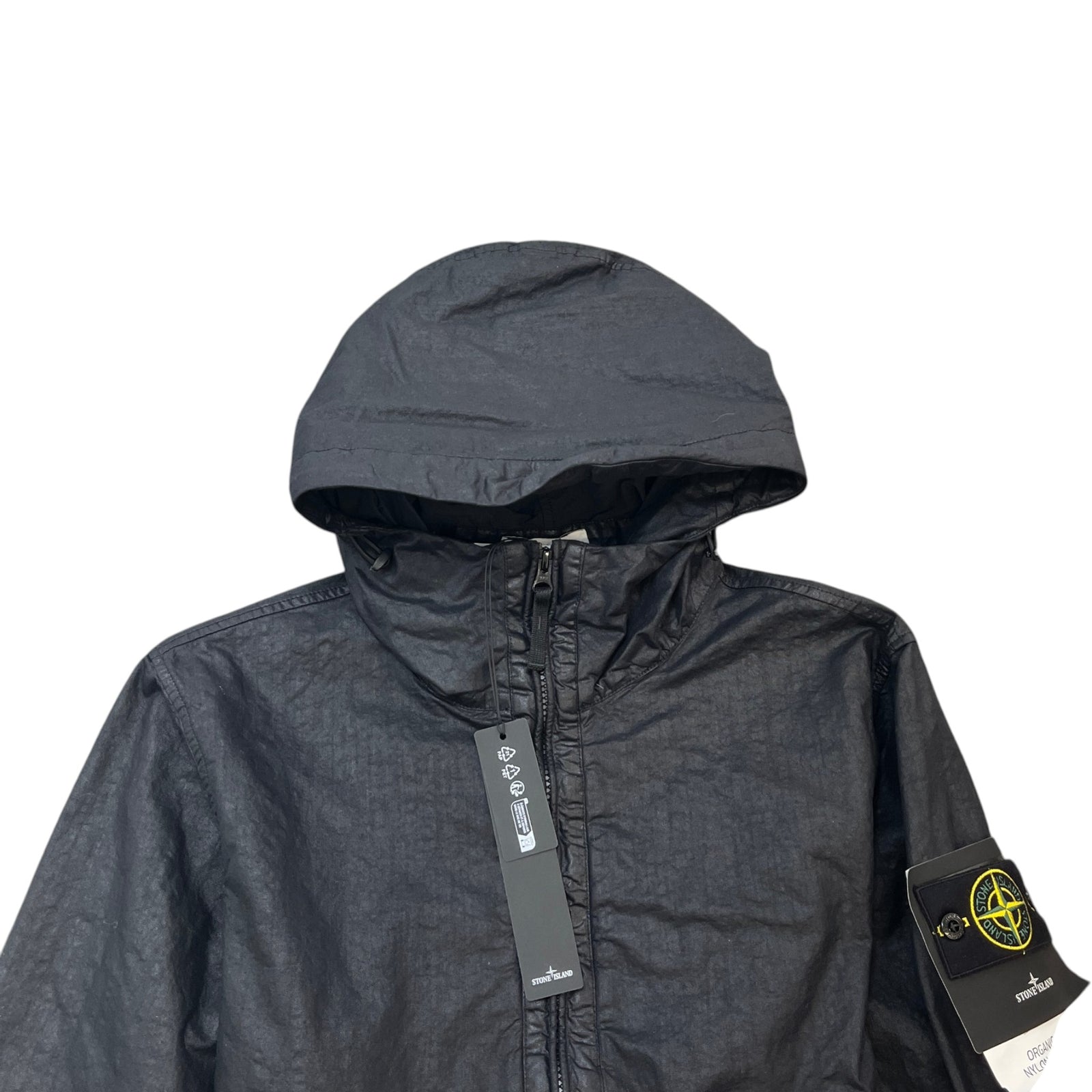 Men's Organic-Look Applicate Logo Jacket Black Size M - Photo 5