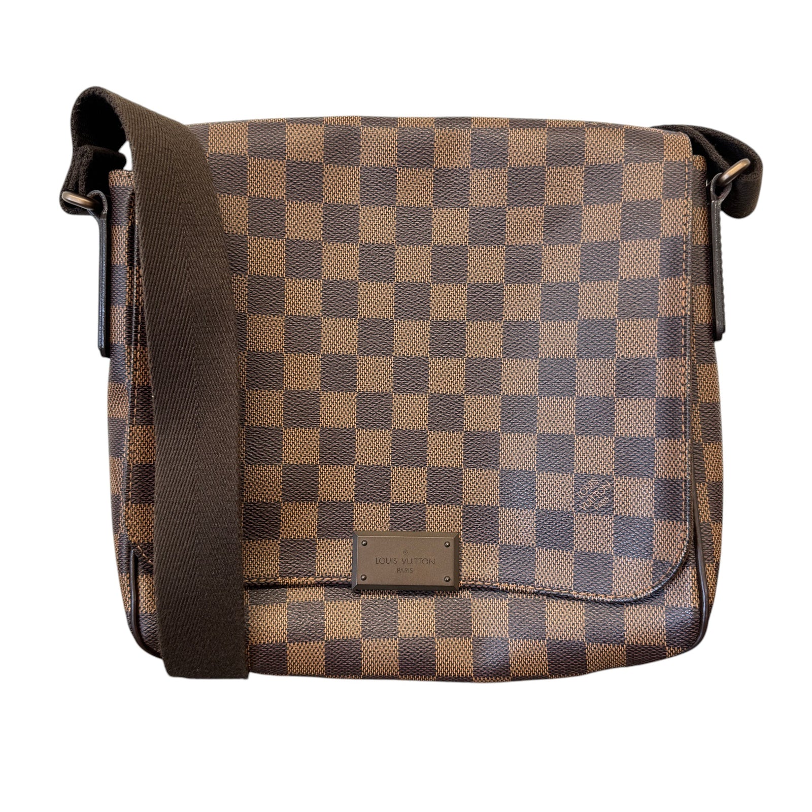 Men's Damier Ebene Canvas District Pm Messenger Bag Brown - Photo 1