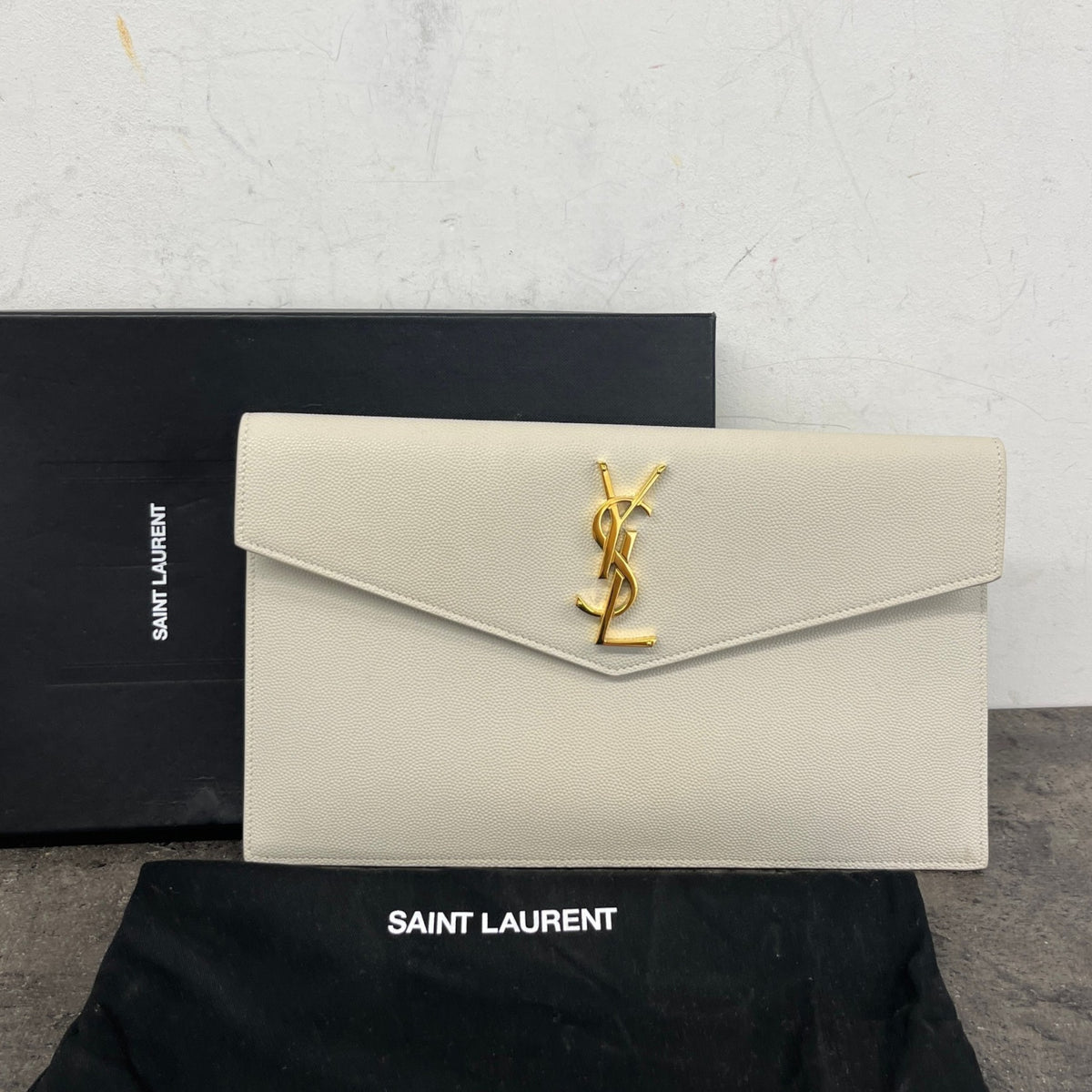 Women's Uptown Pouch Clutch Cream - Photo 10