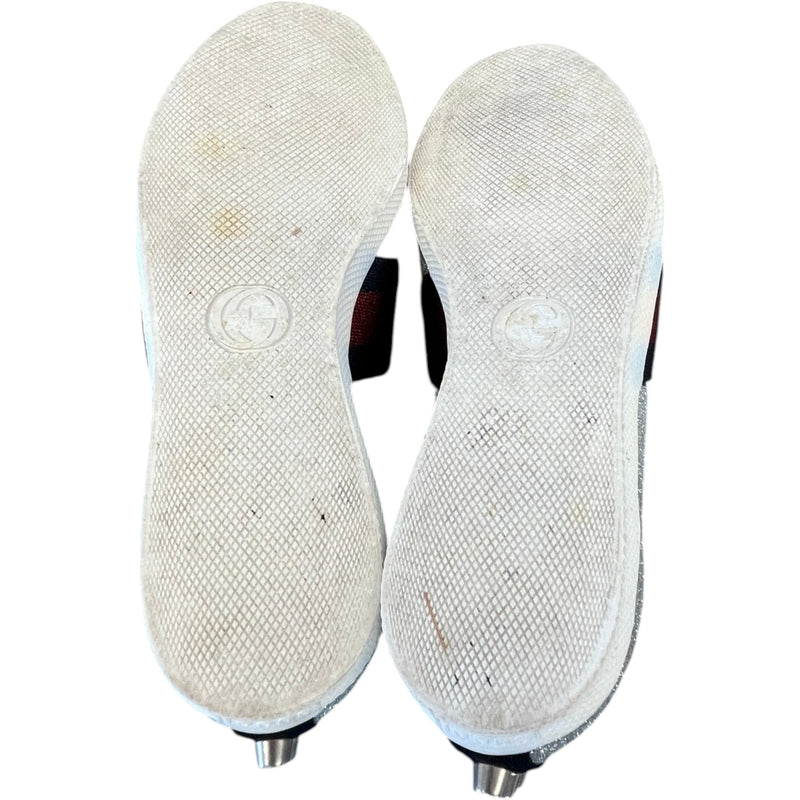 Women's Glitter Web Low Trainers Silver Size UK 3.5 / EU 36.5