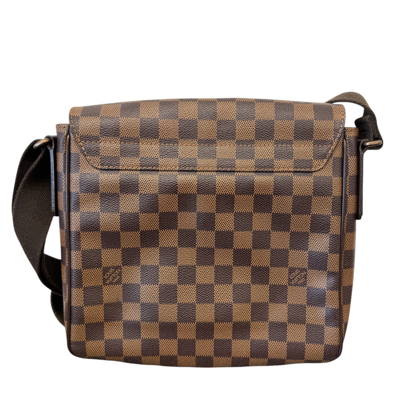 Men's Damier Ebene Canvas District Pm Messenger Bag Brown
