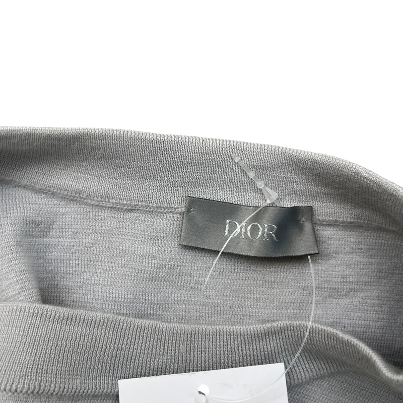 Men's Applique Sleeve Logo Jumper Grey Size L