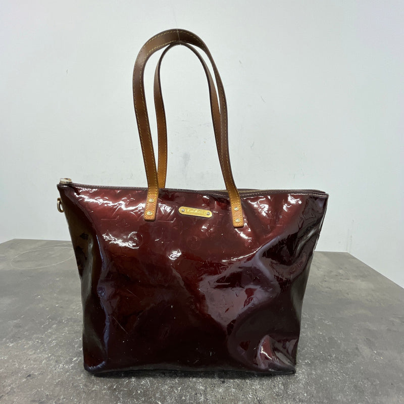 Women's Vernis Leather Bellevue GM Handbag Purple