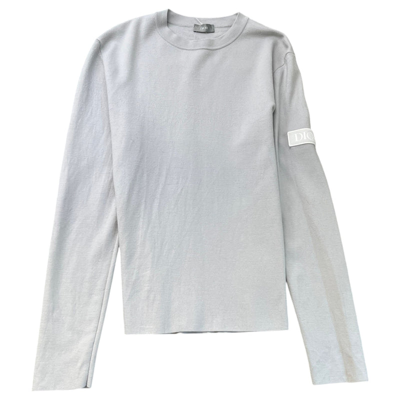 Men's Applique Sleeve Logo Jumper Grey Size L