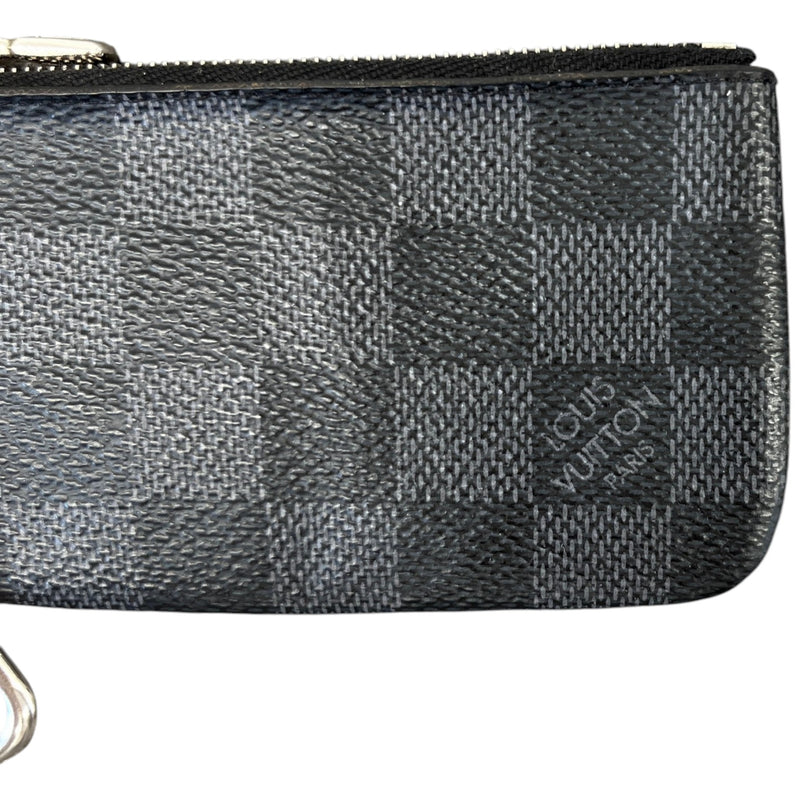 Men's Damier Graphite Coin Pouch Keyring Black