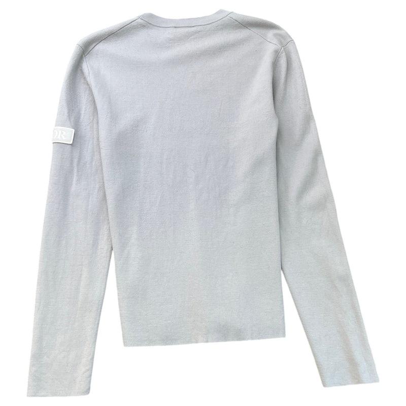 Men's Applique Sleeve Logo Jumper Grey Size L
