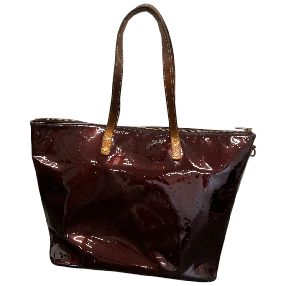 Women's Vernis Leather Bellevue GM Handbag Purple - Photo 3