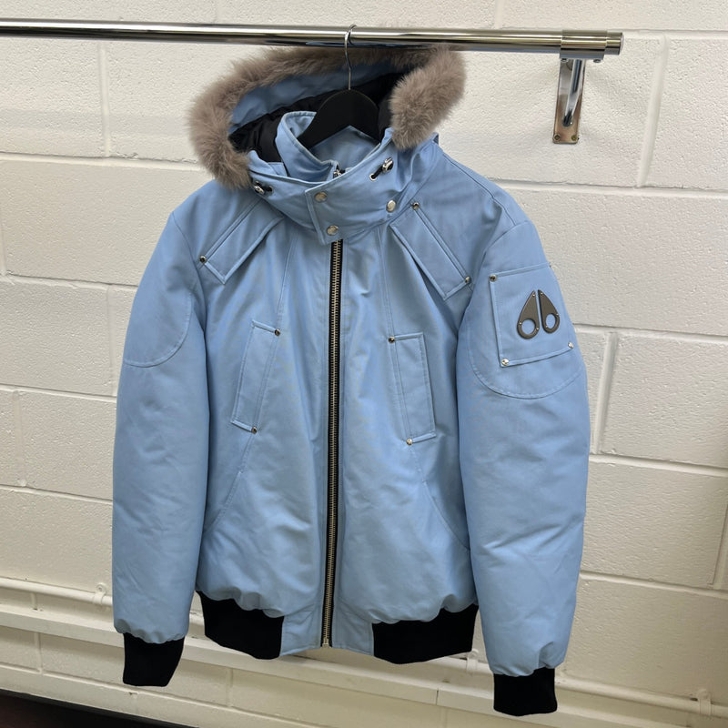 Men's Ballistic Bomber Down Jacket Blue Size L