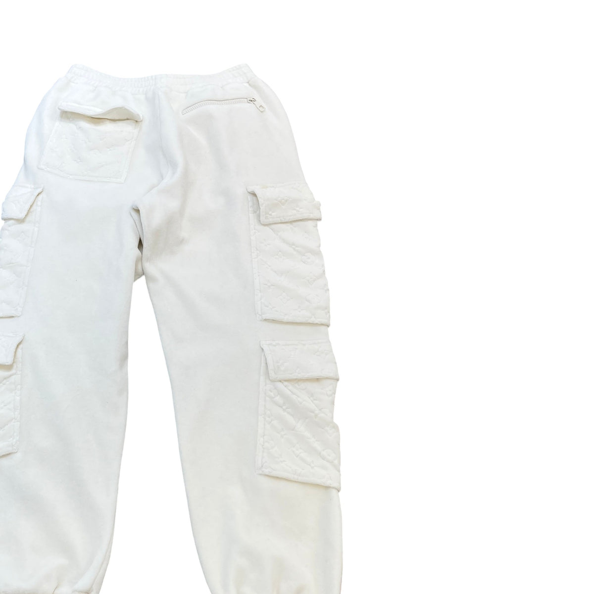 Men's X Virgil Abloh Monogram Pocket Cargos White Size S / W30 - Photo 4