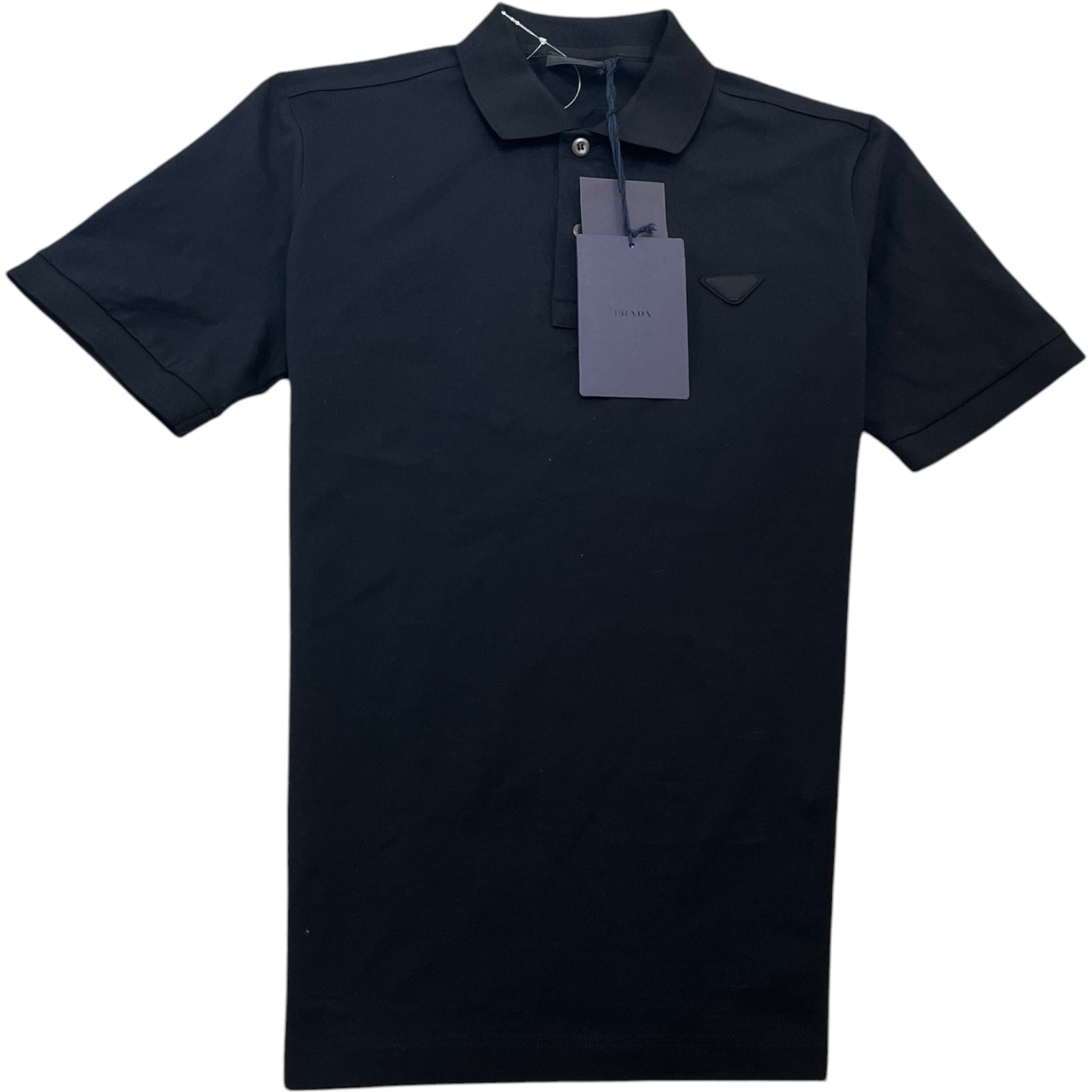 Men's Triangle Logo Polo Shirt Black Size M - Photo 1