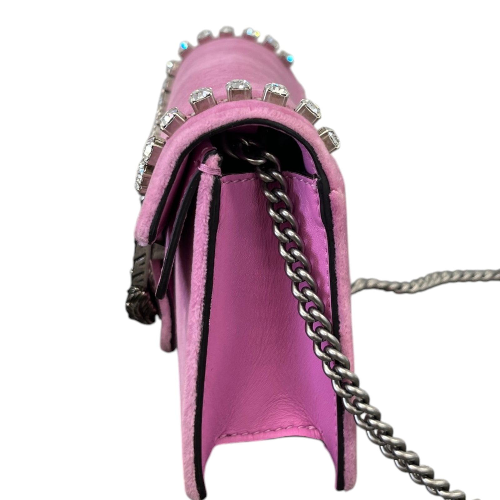Women's Crystal Lined Dionysus Super Mini Bag Pink - Photo 7