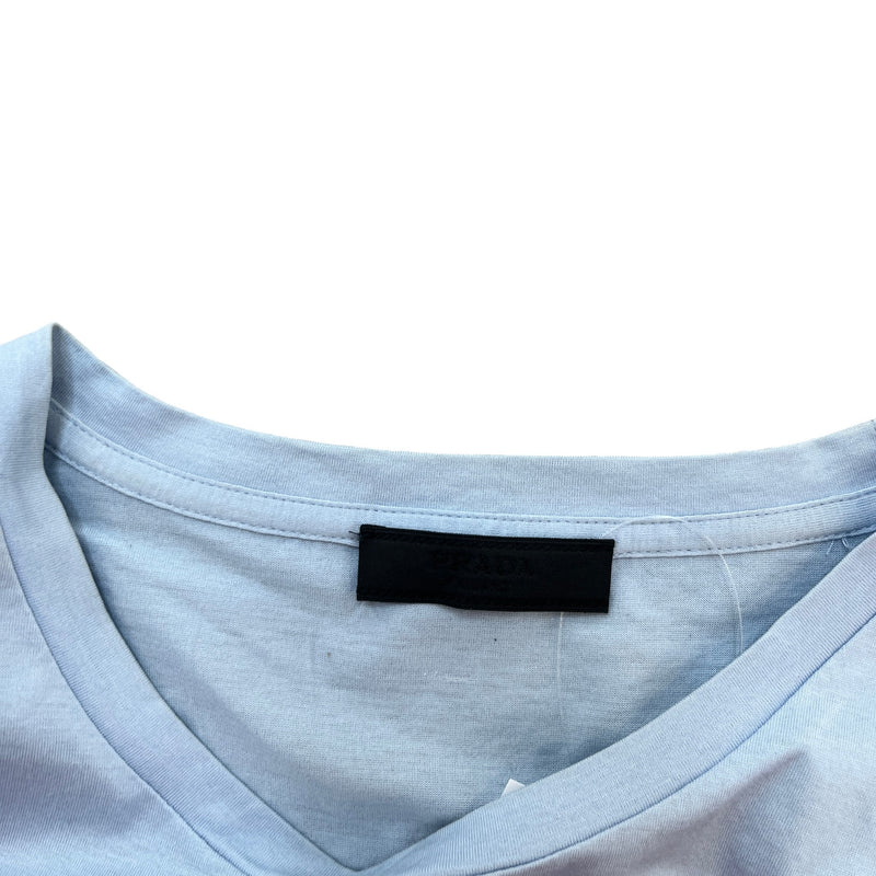 Men's Embroidered Logo T-Shirt Blue Size XL