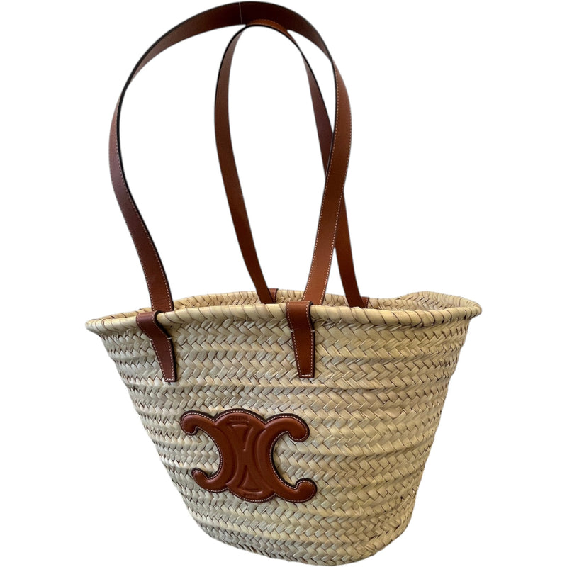 Women's Large Classic Panier Basket Bag Beige