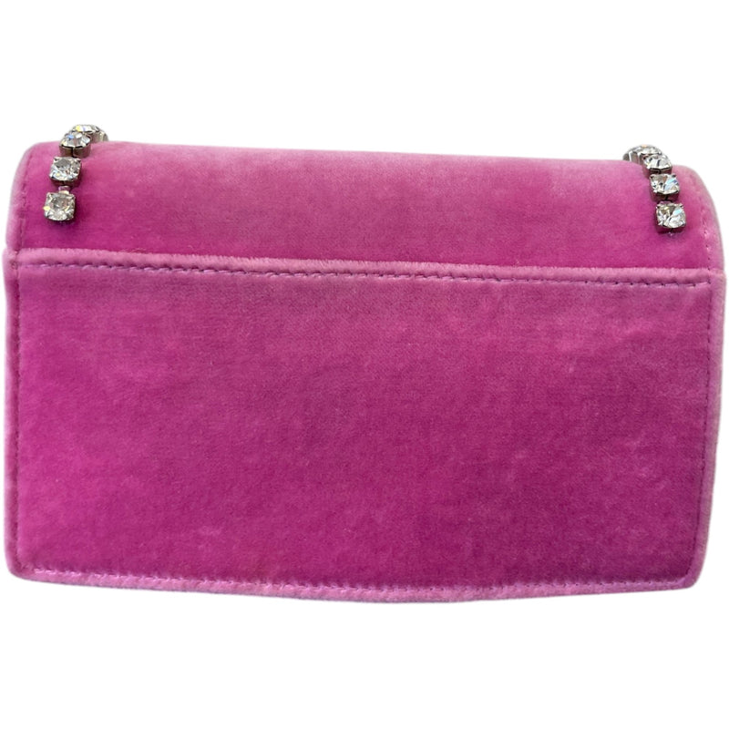 Women's Crystal Lined Dionysus Super Mini Bag Pink