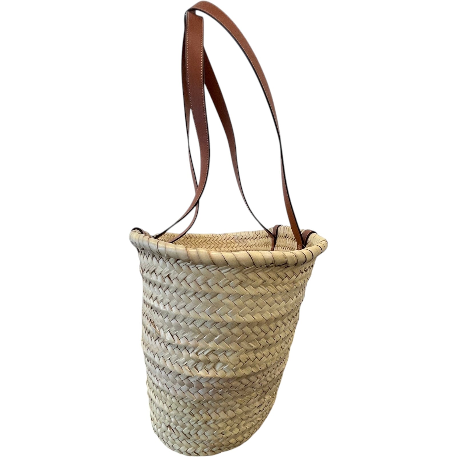 Women's Large Classic Panier Basket Bag Beige - Photo 6