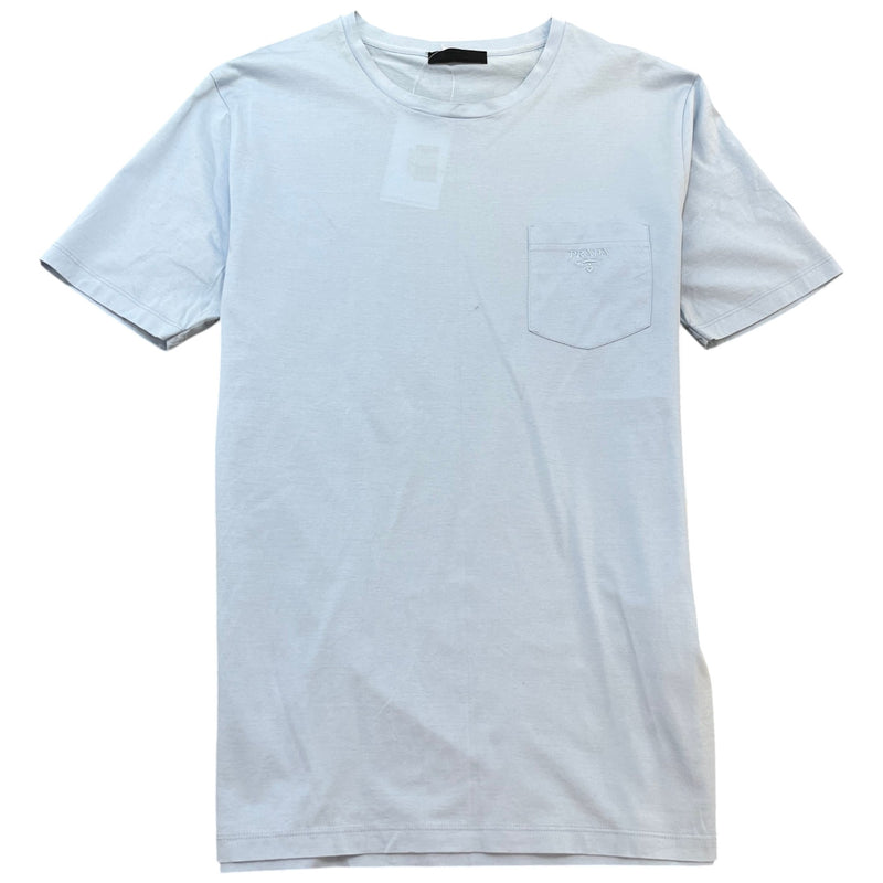 Men's Embroidered Logo T-Shirt Blue Size XL