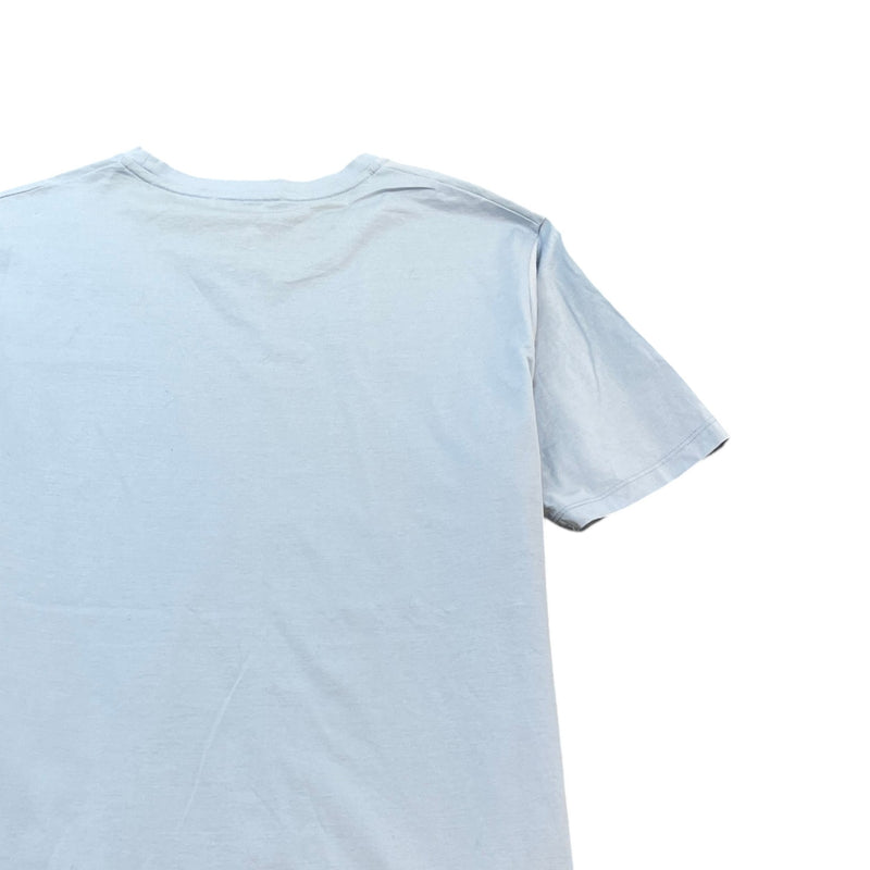 Men's Embroidered Logo T-Shirt Blue Size XL