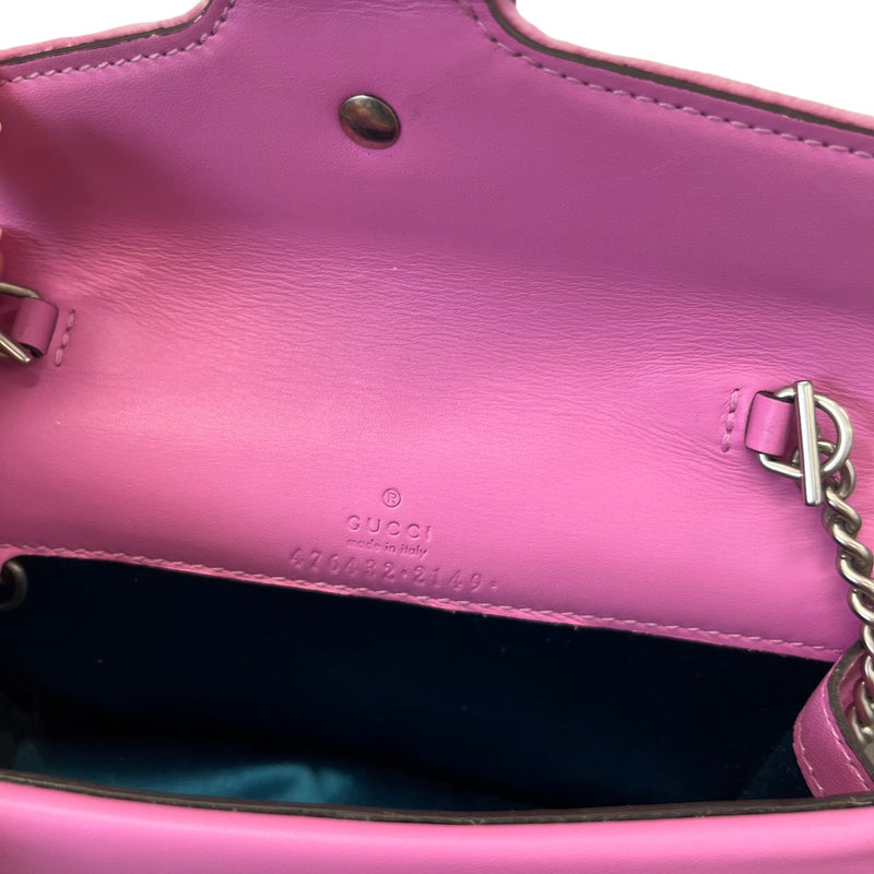 Women's Crystal Lined Dionysus Super Mini Bag Pink