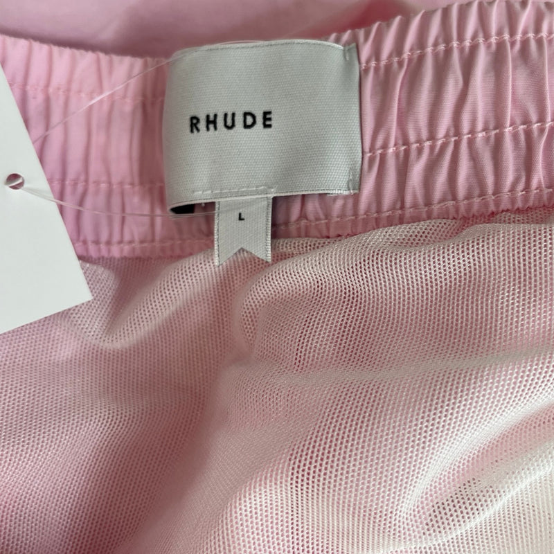 Men's Embroidered Logo Swim Shorts Pink Size L / W34
