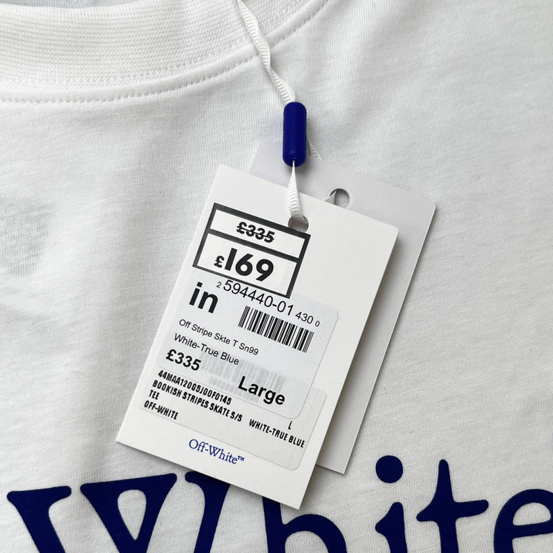 Men's Logo Print T-Shirt White Size L