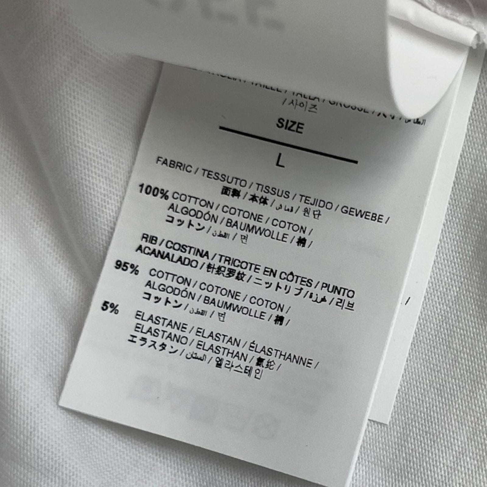 Men's Logo Print T-Shirt White Size L - Photo 8