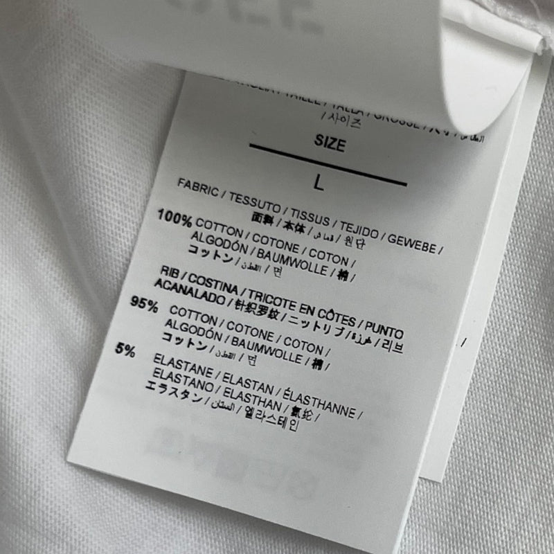 Men's Logo Print T-Shirt White Size L