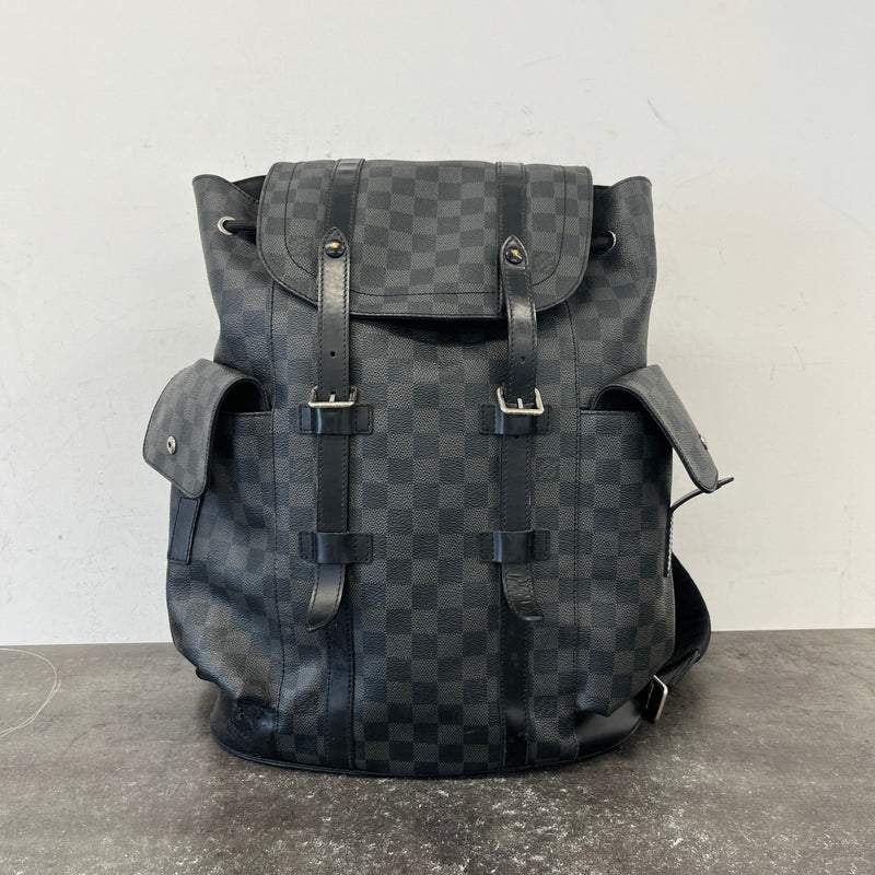 Men's Damier Graphite Christopher Backpack Black