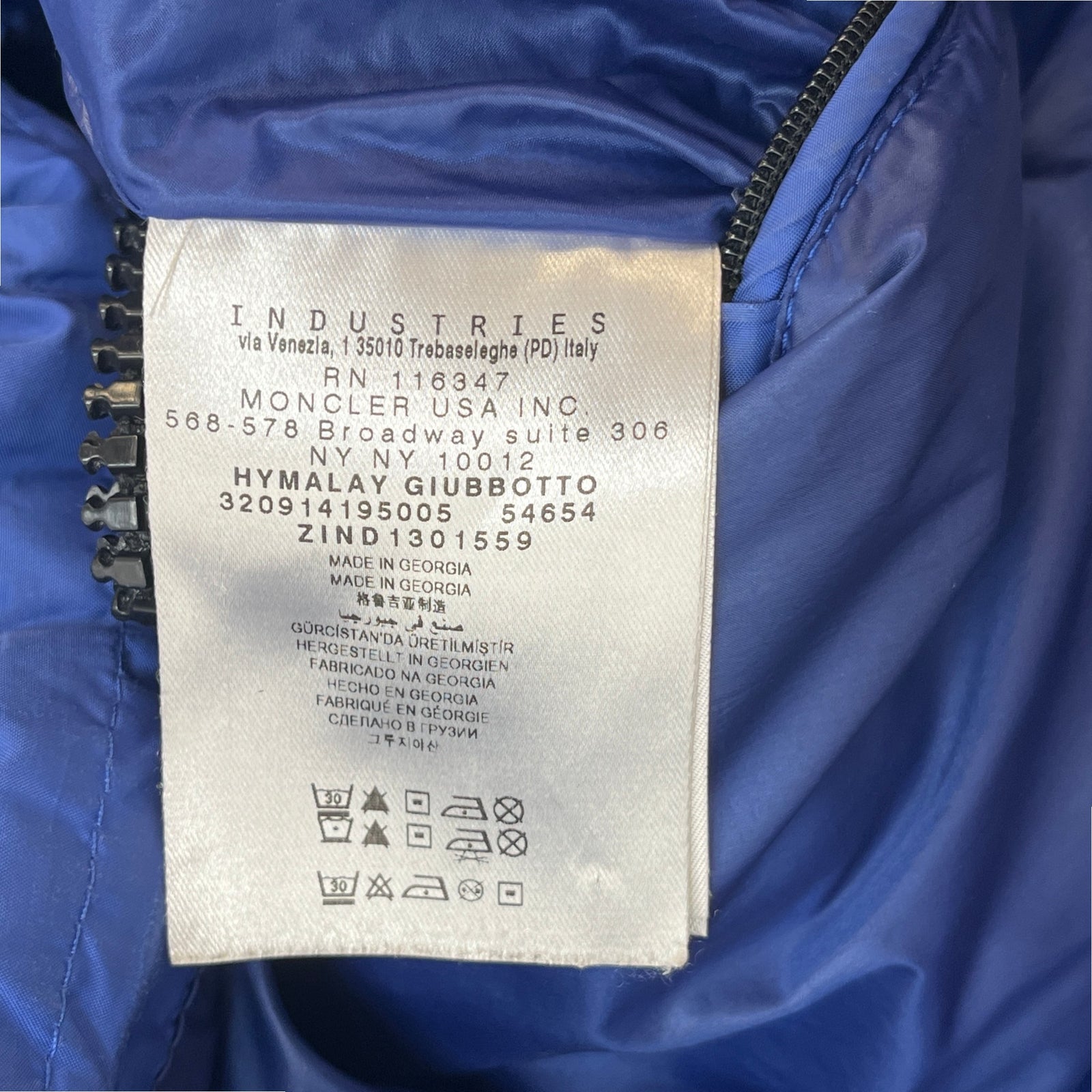 Men's Hymalay Down Jacket Blue Size 2 / M - Photo 9