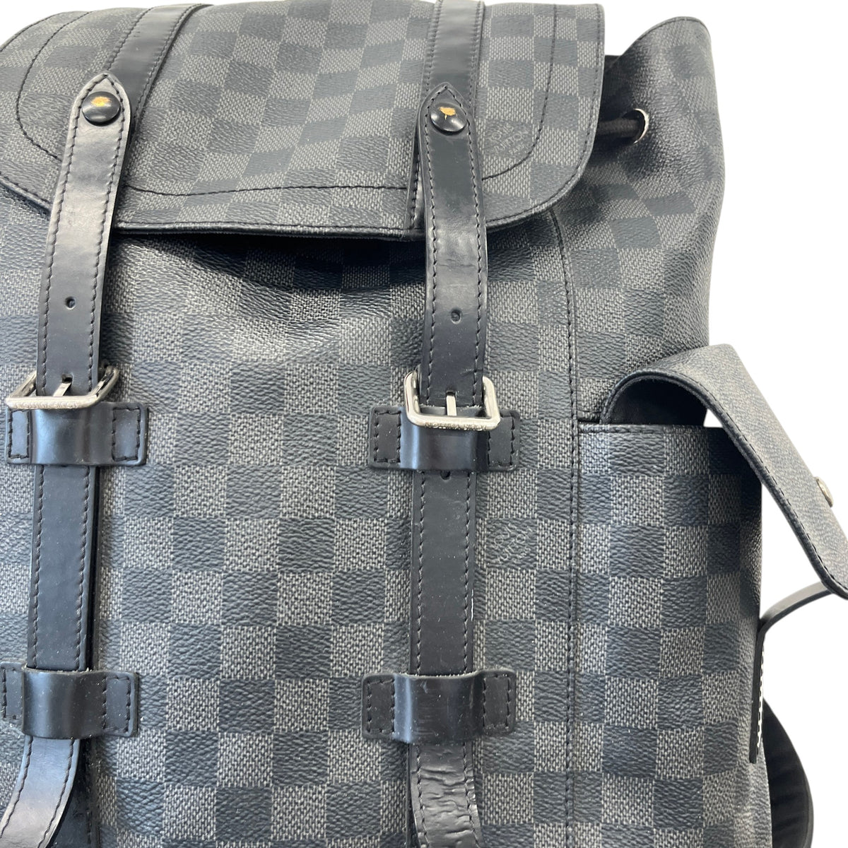Men's Damier Graphite Christopher Backpack Black - Photo 10