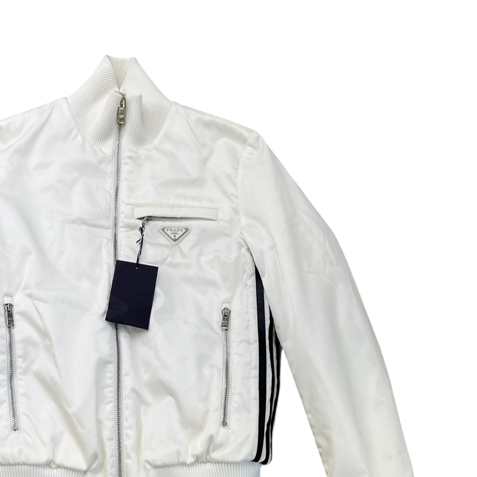 Women's X Adidas Re-Nylon Track Jacket White Size UK 10 / EU 38 - Photo 3