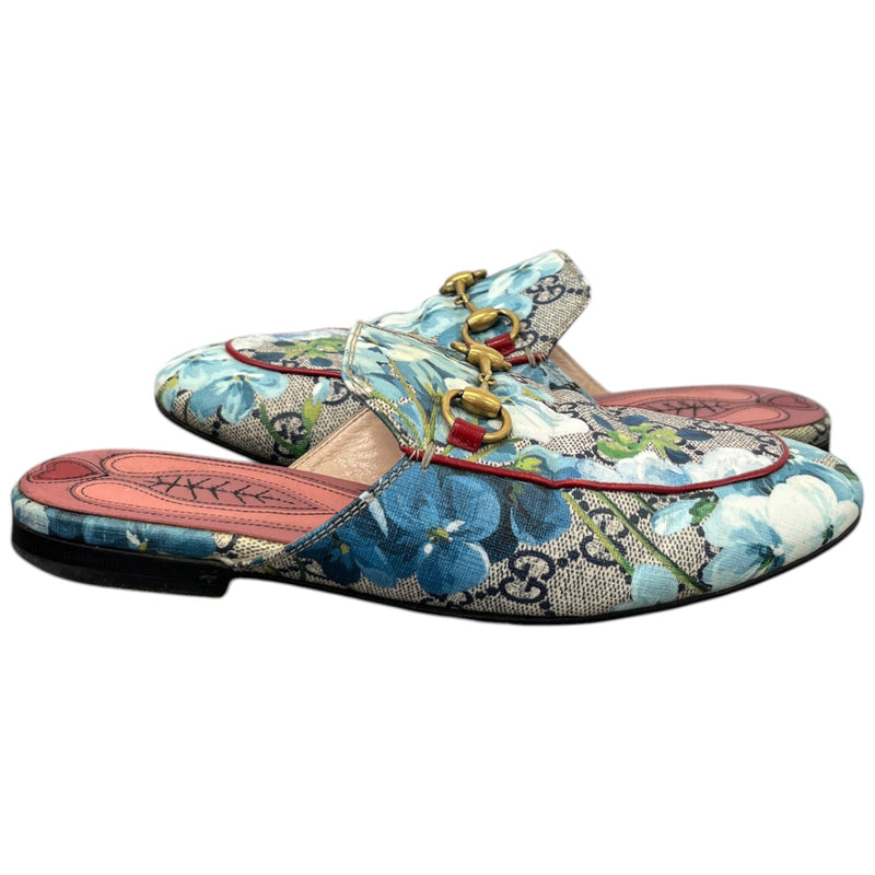 Women's Gg Blooms Princetown Mules Blue Size EU 35 / UK 2
