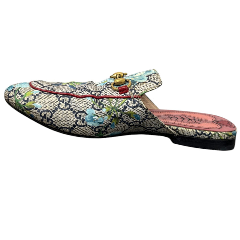 Women's Gg Blooms Princetown Mules Blue Size EU 35 / UK 2
